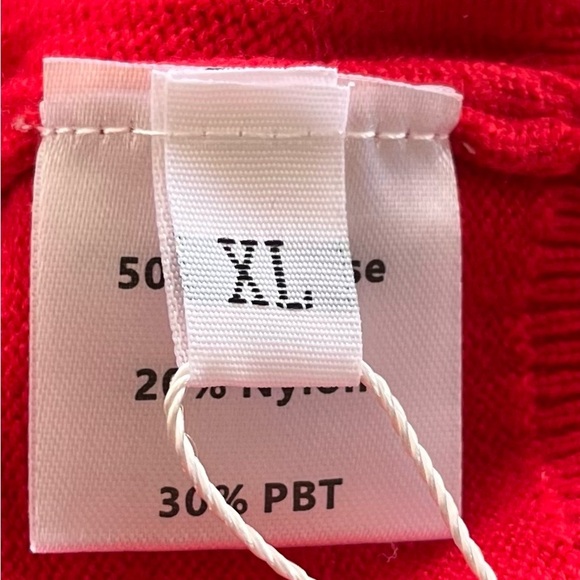 BONITEE Red American Flag Sweater V-Neck Long Sleeve Knit Pullover – Size XL - Picture 8 of 11